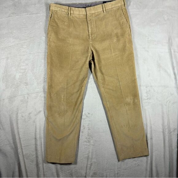 Lands’ End Mens Tailored Fit Straight Leg Corduroy Pants Beige Men’s 35 - Picture 1 of 6